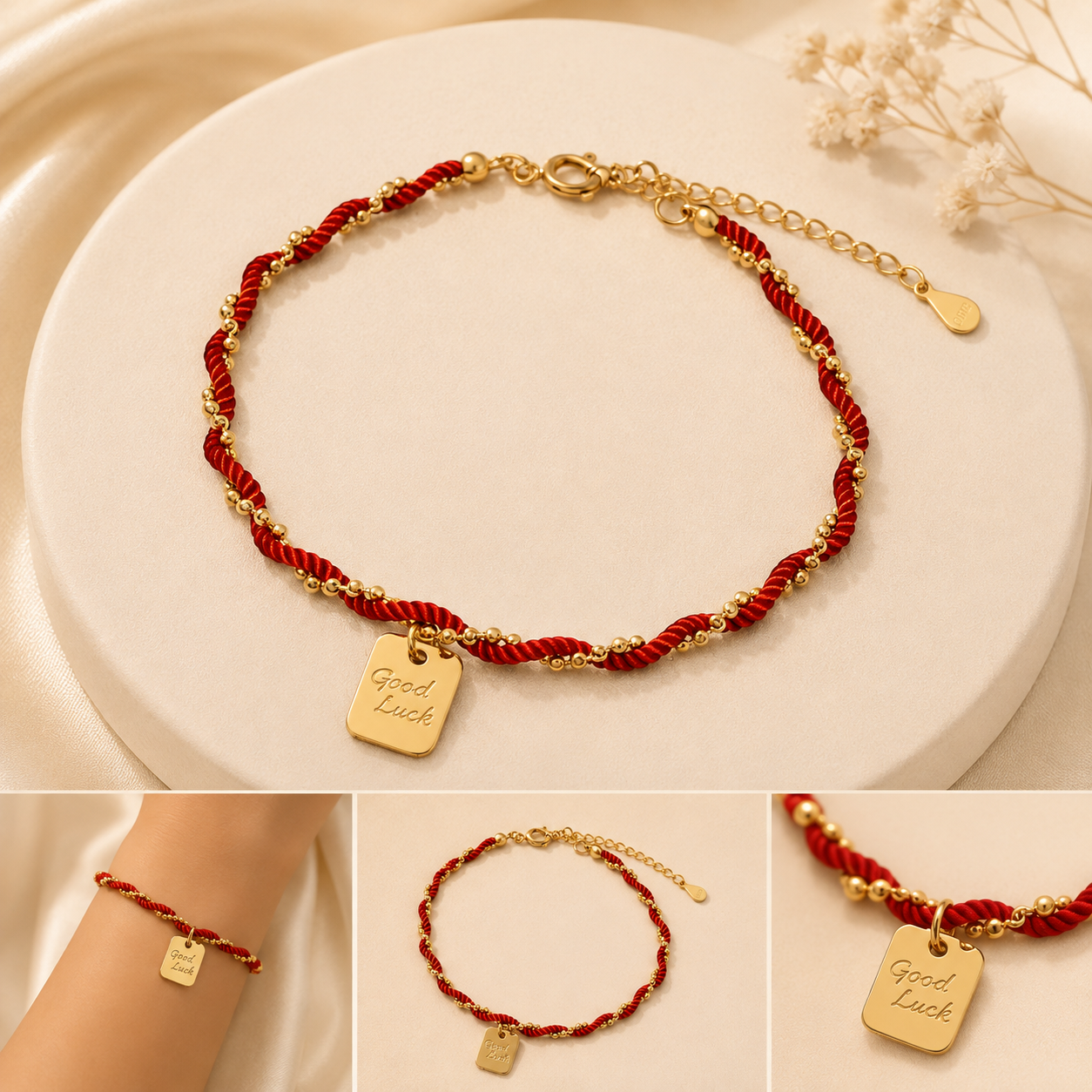 Red Lucky Charm Bracelet
