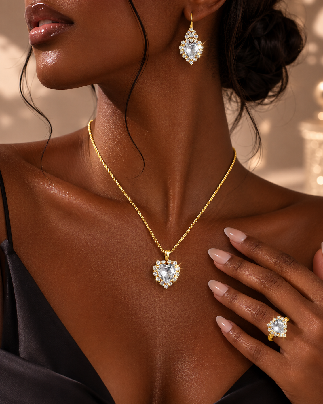 Crystal Heart Jewellery
