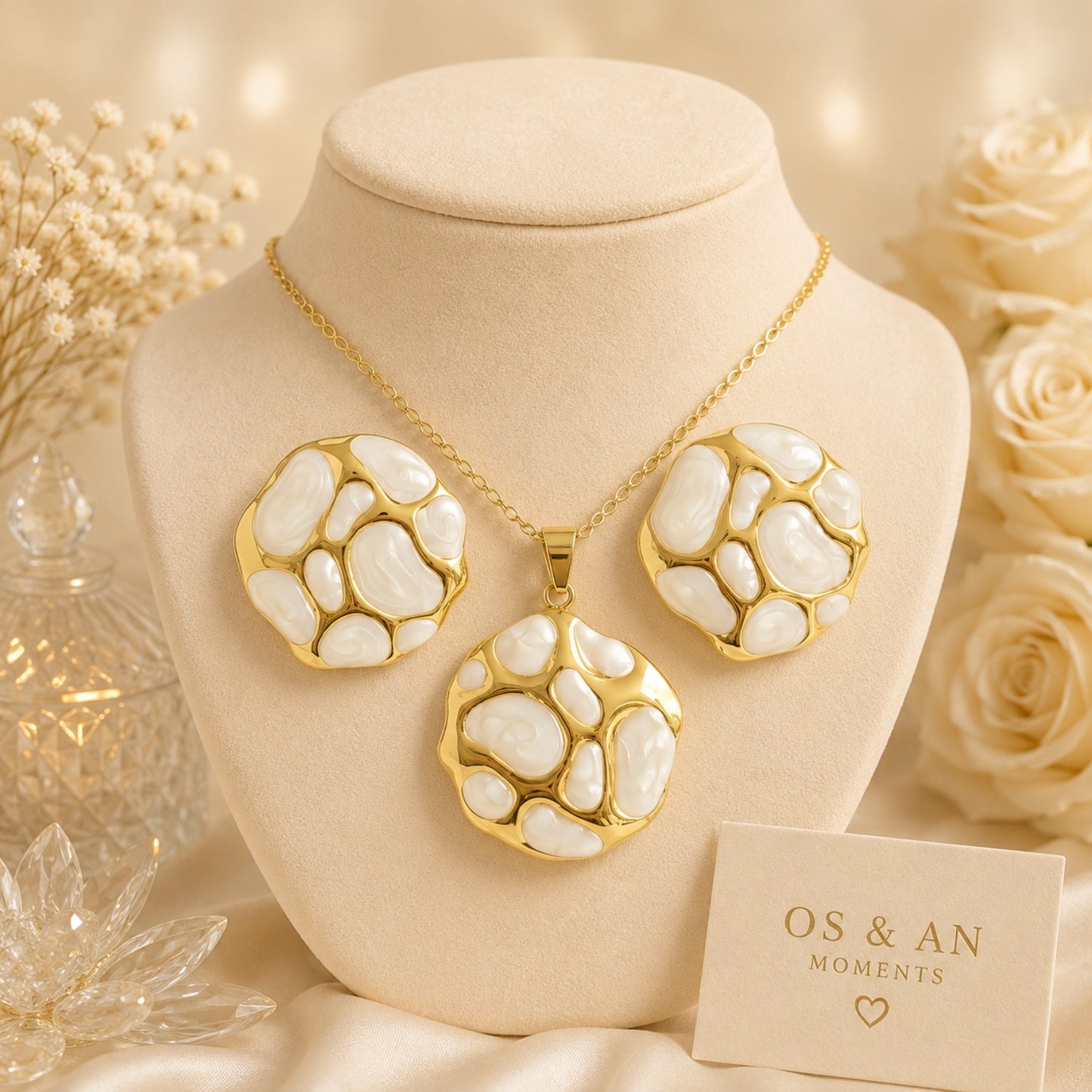 Gold & Pearl Jewellery Set