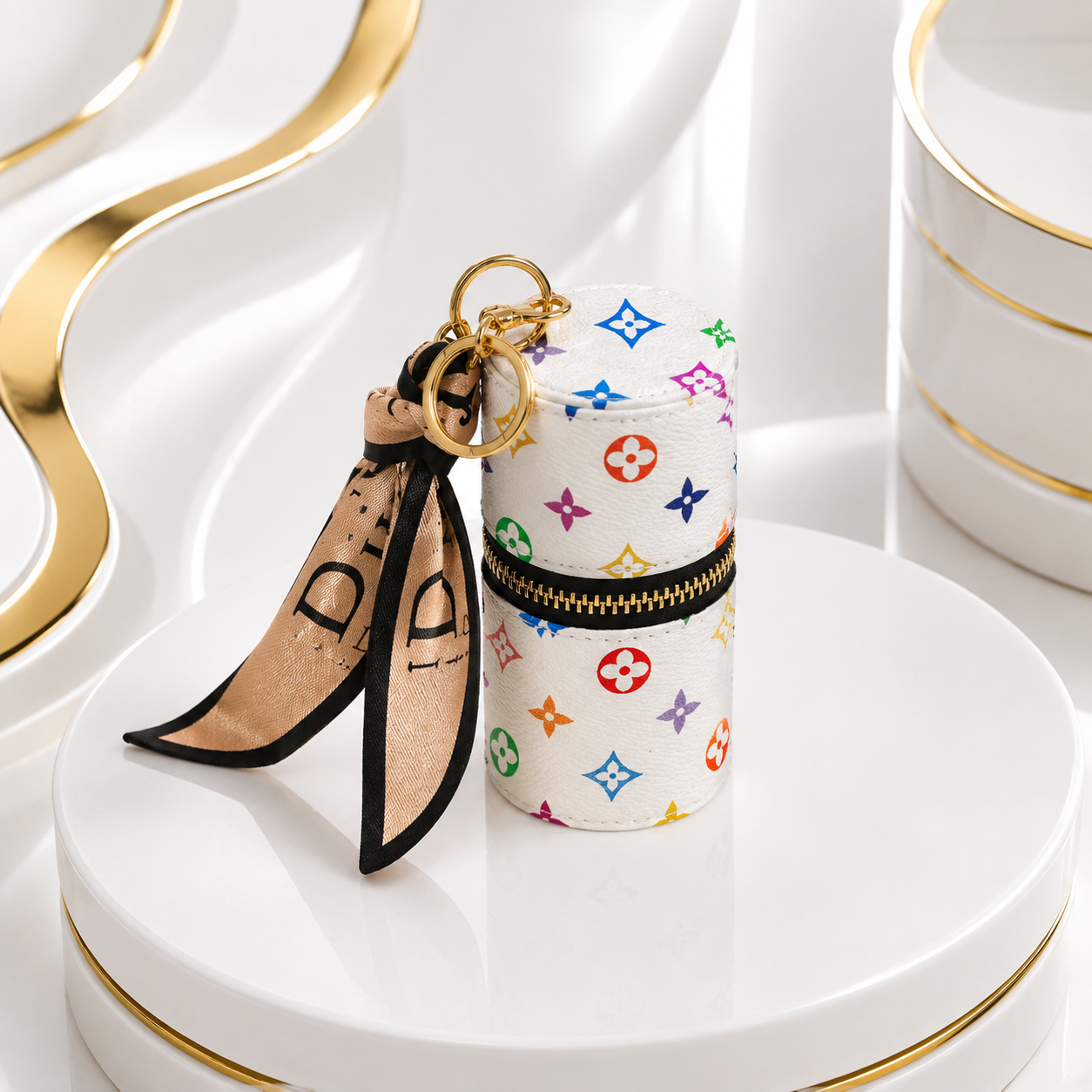 Mini Jewellery Case Keyring – Multicolour