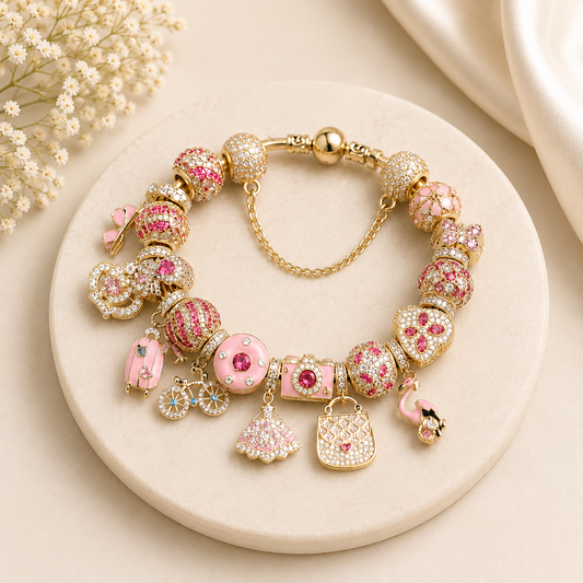 Pink Charm Bracelet