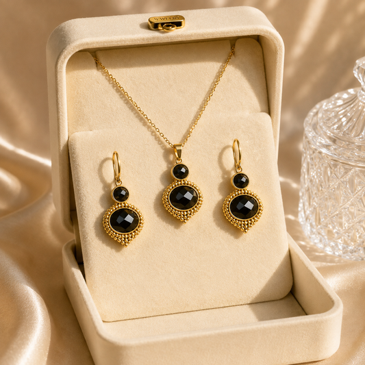 Midnight Black Jewellery Set