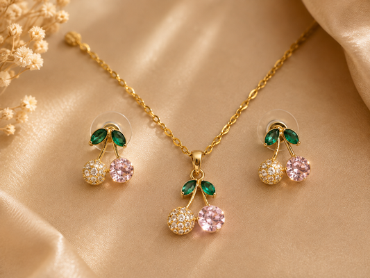 Crystal Cherry Jewellery set
