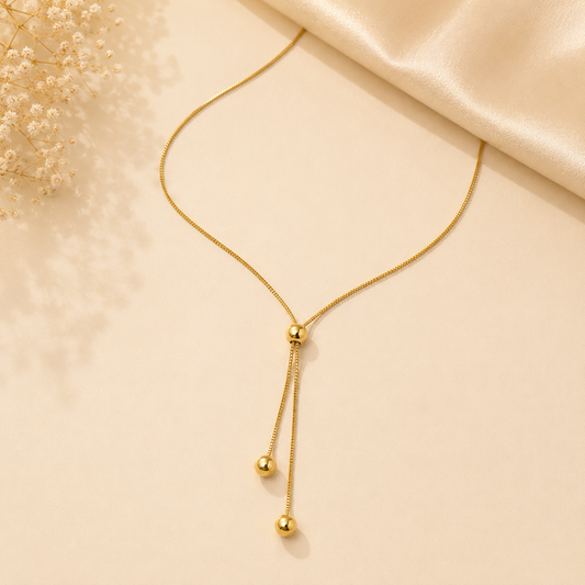 Gold Adjustable Slider Necklace