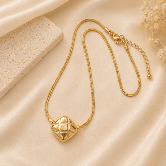Gold Geometric Pendant Necklace