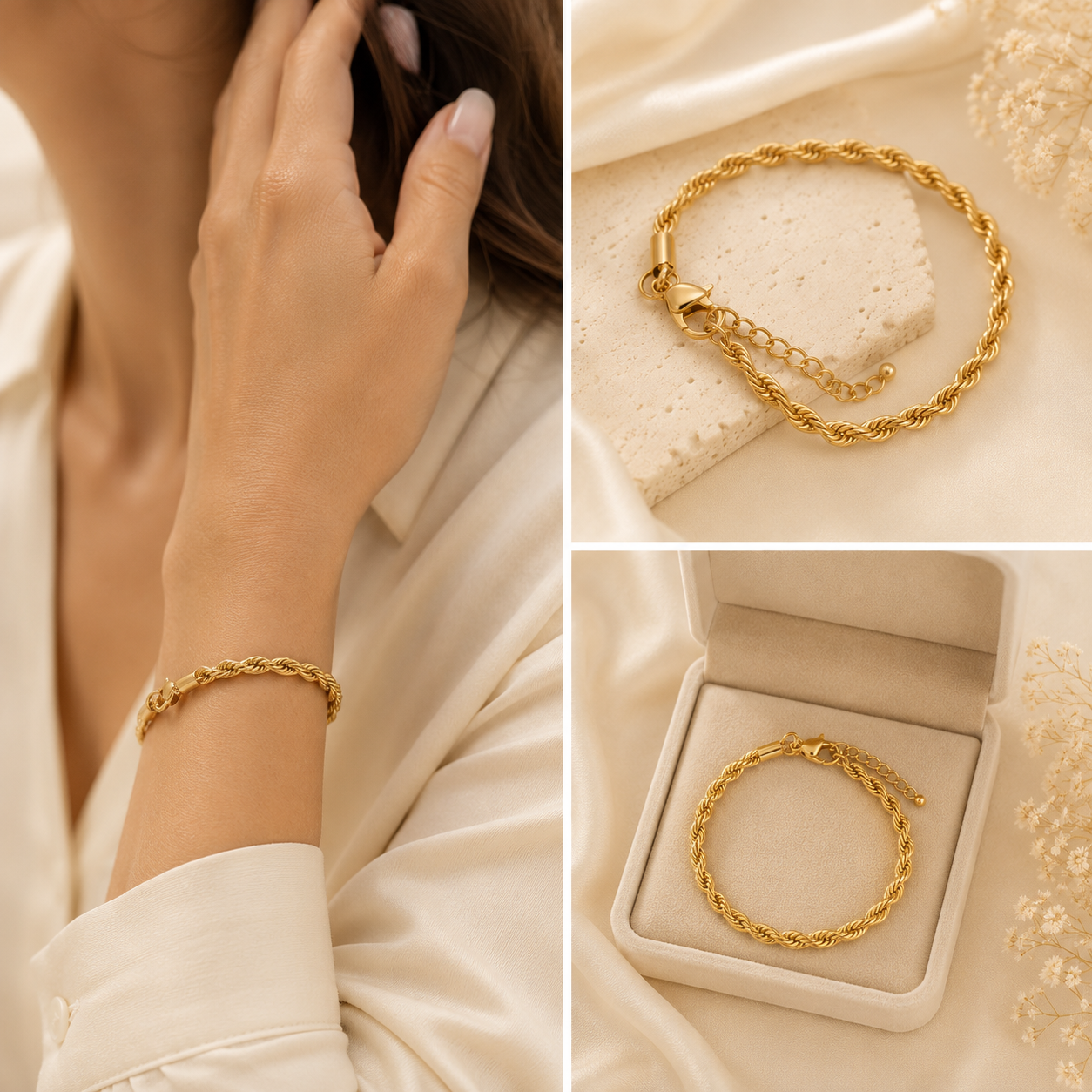 Twisted Rope Chain Bracelet