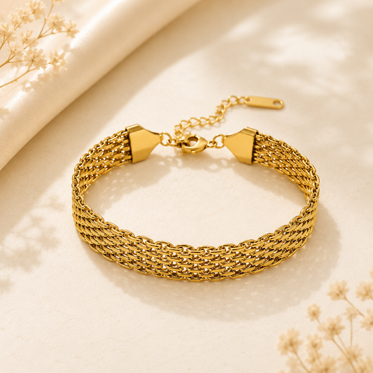 Gold Multi-Layer Chain Bracelet