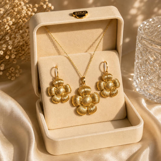 Golden Bloom Jewellery Set