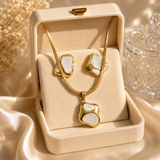 Ivory Wave Jewellery Set